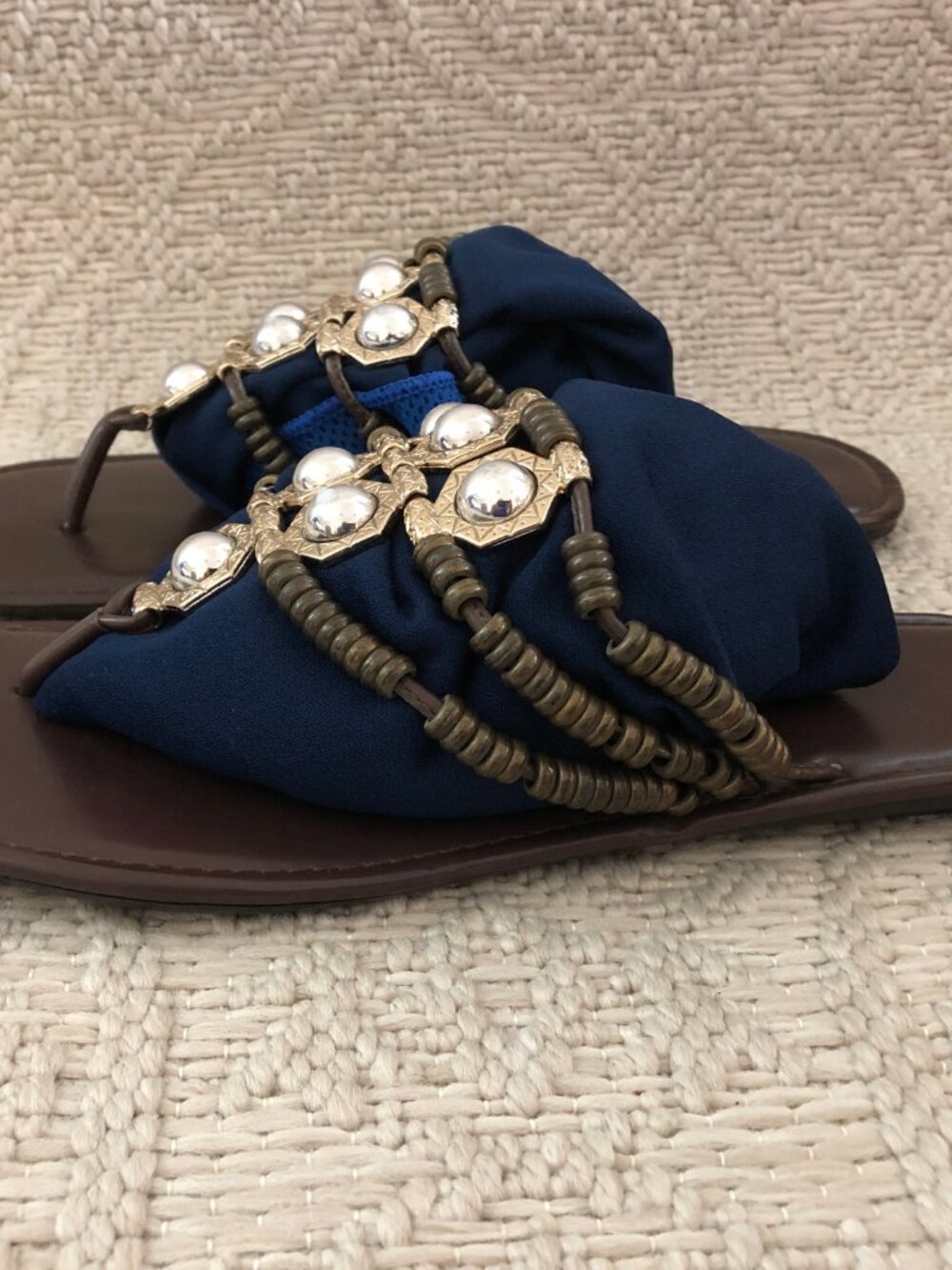 Jessica Simpson Carsi Women Flip Flop Sandal Shoes Brown Synthetic Size 8 Medium - Picture 2 of 8
